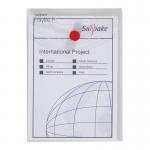 In the photo, five packs of Snopake Popper Wallets and Zip Files, as well as a Snopake Polyfile P File Wallet, are displayed. The wallets and files are all portrait orientation and A6 in size. Each wallet is clear and can be easily closed with a popper. The zip files are also clear and have labels for labeling.