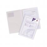 The photo shows five clear A4 Snopake Display Books, each with a TwinFile Presentation File. The books are neatly arranged and ready to store important documents, with the clear covers allowing for easy identification and organization.