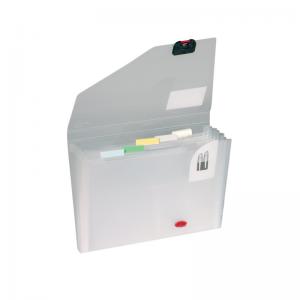 Snopake Expanding Organiser 6 Part A4 Clear Includes coloured index
