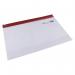 The photo shows a pack of vibrant red Snopake Zippa-Bag S Classic A4 Plus wallets and zip files. Each one features a convenient snap closure and can fit multiple documents inside. The pack contains 25 of these durable and stylish wallets, perfect for organizing papers on-the-go.