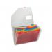 In the photo, a colorful Snopake Rainbow Expanding Organiser can be seen. The A4 size file features multiple compartments, allowing for easy organization of documents. The vibrant hues of the organizer add a playful touch to any workspace. The Snopake brand name is prominently displayed on the front, showcasing its quality and reliability. The expandable design of the file allows for additional storage as needed. Overall, the Snopake Brands Expanding Files offer both style and functionality for any office setting.