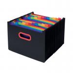 Snopake 24 Part Desk Expander A4 RainbowBlack 15852 SK22127