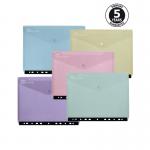 Reborn Polyfile Ring Binder Wallet Landscape Assorted (Pack of 5) 15916 SK22366