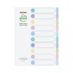 Snopake Reborn Ring Binder 10-Part Index Dividers A4 (Pack of 5) 15928 SK22380