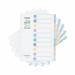 Snopake Reborn Ring Binder 10-Part Index Dividers A4 (Pack of 5) 15928 SK22380