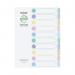 Snopake Reborn Ring Binder 10-Part Index Dividers A4 (Pack of 5) 15928 SK22380