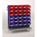 Louvre panel trolleys with small parts bins - Trolleys only, single sided 306439