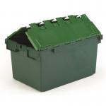 Green attached lid containers 80L 306604