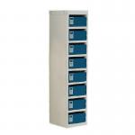 Post box lockers - Personal post, blue with 8 compartments 306620