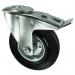 Castor, 100 mm Dia. Rubber Tyre single Hole Fixing 306680