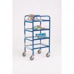 Steel shelf trolley with wire trays 306754