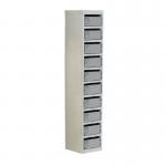 Locker - Post Box L.grey Doors 140 Series Floor Mount 10 Box - Box Height: 140 mm 307028