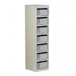 Locker - Post Box L.grey Doors 140 Series Table Mount 7 Box - Box Height: 140 mm 307034