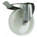 Castor, 100 mm Dia. Nylon Tyre hole Fixing - Swivel Braked 307310