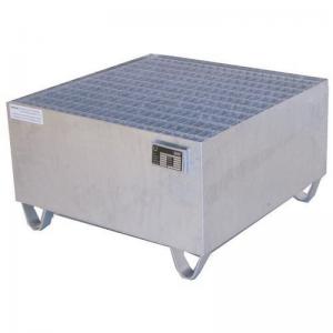 Premium metal sump pallets - Galvanised - Single drum - With grid