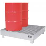 Premium metal sump pallets - Galvanised - Four drum - Square shape - With grid 307418