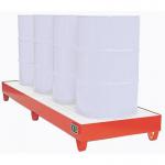 Premium metal sump pallets - Painted - Four drum inline - Without grid 307422