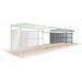 Traditional cycle shelters - extension bay - 2300mm wide closed back - painted 307528