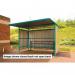 Traditional modular cycle shelters - main bay - 2300mm wide - open back - galvanised 307533