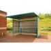 Traditional modular cycle shelters - main bay - 2300mm wide closed back - galvanised 307554