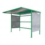 Traditional modular cycle shelters - main bay - 2300mm wide - open back - painted 307564