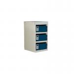 Locker - Post Box Blue Doors 240 Series Table Mount 3 Box 307641