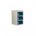 Locker - Post Box Blue Doors 240 Series Table Mount 3 Box 307641