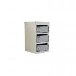 Locker - Post Box L.grey Doors 240 Series Table Mount 3 Box 307643