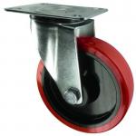 Castor, Poly. Tyred 100 mm Dia. Plate Fixing - Swivel 307943