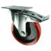 Castor, Poly. Tyred 100 mm Fixing Swivel - Braked 307983