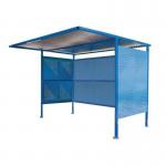 Traditional modular cycle shelters - main bay - 3000mm wide open back - painted 308017