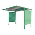 Traditional modular cycle shelters - main bay - 3000mm wide open back - painted 308018