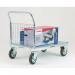 Slingsby heavy duty zinc plated corrosion resistant platform trucks with single mesh end 308459