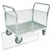 Slingsby heavy duty zinc plated corrosion resistant platform trucks with two mesh ends and two sides 308467