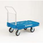 Slingsby extra heavy duty plastic base platform trucks, blue with one handle 308501