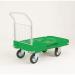 Slingsby extra heavy duty plastic base platform trucks, green with one handle 308504