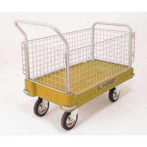 Slingsby extra heavy duty plastic base platform trucks, yellow with