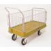 Slingsby extra heavy duty plastic base platform trucks, yellow with two handles & two sides 308512