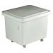 Slingsby 90 Litre nesting plastic container trucks with lids, white 308586