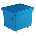 Slingsby 90 Litre nesting plastic container trucks with lids, light blue 308588