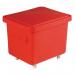 Slingsby 90 Litre nesting plastic container trucks with lids, red 308589