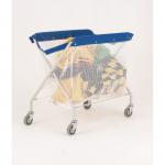 Folding laundry trolleys with PVC bags with string mesh bag 308612