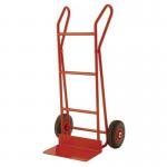 Flat toe plate sack trucks - With straight crossbars, on pneumatic tyred wheels 309039