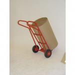 Flat toe plate sack trucks - With curved crossbars, on pneumatic tyred wheels 309046