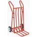 Ergonomic heavy duty handtruck with folding toe plate - on rubber tyred wheels 309051