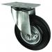 Castor, 160 mm Dia. Rubber Tyre plate Fixing - Swivel 309206