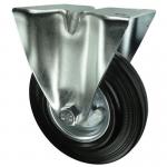 Castor, 160 mm Dia. Rubber Tyre plate Fixing - Fixed Castor 309212