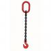 System 80 chain slings, 2m reach - with sling hooks, 10mm single chain 309220