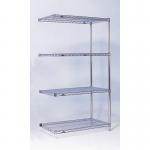 Slingsby chrome wire shelving system add-on bay - 4 shelf levels, height 1590mm 309626