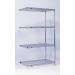 Slingsby chrome wire shelving system add-on bay - 4 shelf levels, height 1590mm 309626